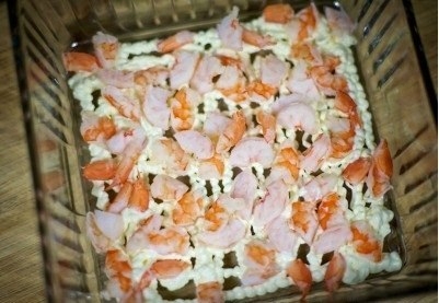 Салат Креветки под шубой Салат Креветки под шубой