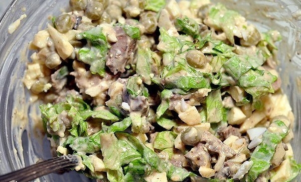 Салат из куриной печени. Салат из куриной печени.