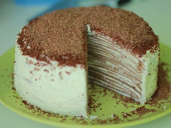Блинный торт c шоколадно-апельсиновым кремом