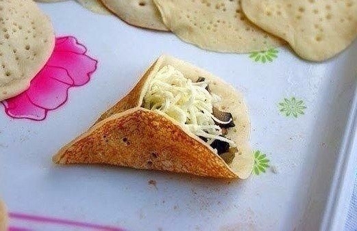 Блинчики с грибами и сыром Блинчики с грибами и сыром