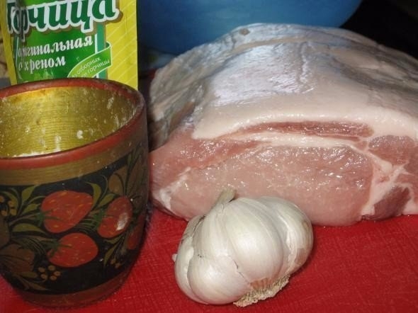Запеченная в горчице свинина Запеченная в горчице свинина