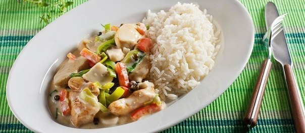 Курица с овощами и рисом Курица с овощами и рисом