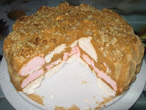 Простой зефирный торт (торт без выпечки).