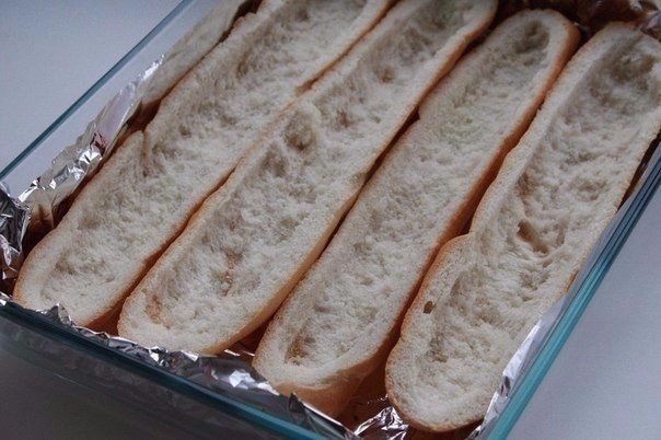 Багет, фаршированный курочкой и грибами Багет, фаршированный курочкой и грибами