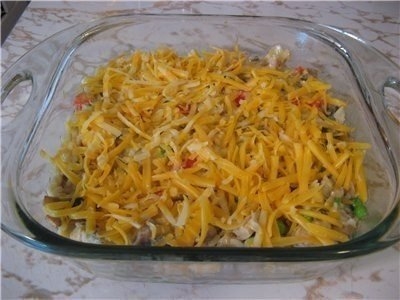 Рисовая запеканка с куриной грудкой, грибами и овощам Рисовая запеканка с куриной грудкой, грибами и овощам