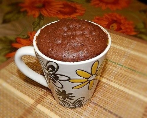 Шоколадный кекс в микроволновке за 3 минуты