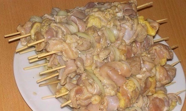 Куриный шашлык с картошкой в духовке Куриный шашлык с картошкой в духовке