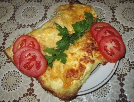 Яичные блинчики с курицей и грибами Яичные блинчики с курицей и грибами