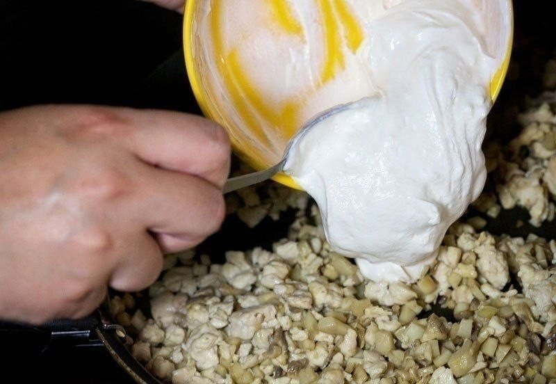 рецепт шампиньоны с курицей в духовке рецепт