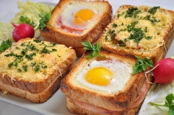Фото к рецепту: Необычные и вкусные бутерброды к завтраку Фото к рецепту: Необычные и вкусные бутерброды к завтраку