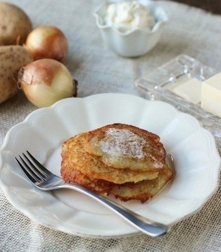 Фото к рецепту: Картофельные драники с мясом Фото к рецепту: Картофельные драники с мясом