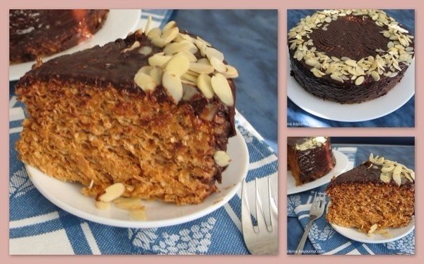 Фото к рецепту: Вафельный торт со сгущенкой и шоколадом.
