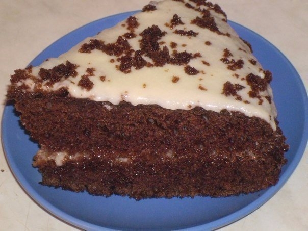 Фото к рецепту: Очень вкусный торт Черный принц на кефире
