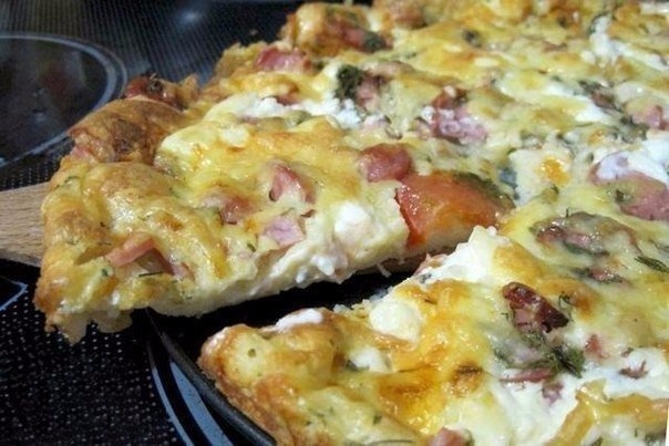 Фото к рецепту: Пицца-минутка: отменный вкус без особых хлопот Фото к рецепту: Пицца-минутка: отменный вкус без особых хлопот