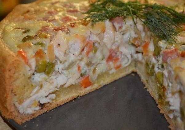 ÐÐ¾Ñ‚Ð¾ Ðº Ñ€ÐÑ†ÐÐ¿Ñ‚Ñƒ: ÐžÑ‚ÐºÑ€Ñ‹Ñ‚Ñ‹Ð¹ Ð¿Ð¸Ñ€Ð¾Ð³ Ñ Ð¼ÑÑÐ¾Ð¼ Ð¸ Ð¾Ð²Ð¾Ñ‰ÐÐ¼Ð¸.