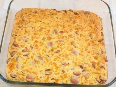 Пирог с сыром и сосисками. Пирог с сыром и сосисками.