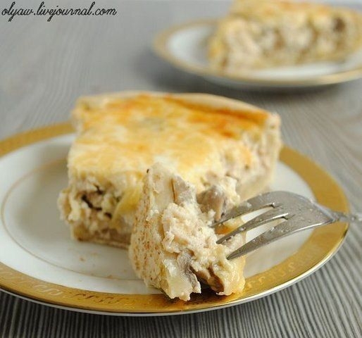 Лоранский пирог с курицей и грибами Лоранский пирог с курицей и грибами