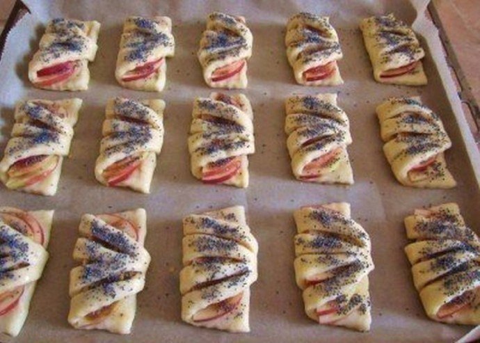 Конвертики с яблоками Конвертики с яблоками