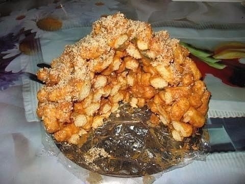 Торт из кукурузных палочек (торт без выпечки).