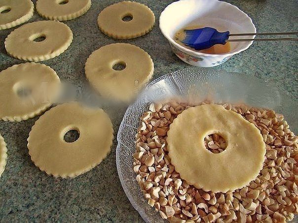 Песочные кольца с орехами Песочные кольца с орехами