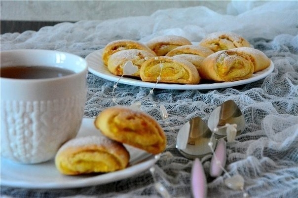 Печенье с апельсиновой начинкой.