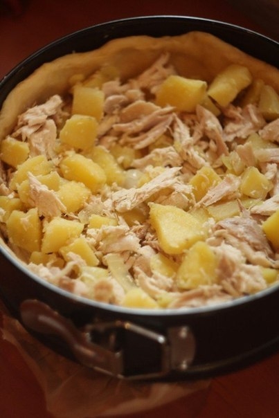 Пирог с курицей и картофелем. Пирог с курицей и картофелем.