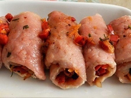 Свиные рулетики с начинкой Свиные рулетики с начинкой