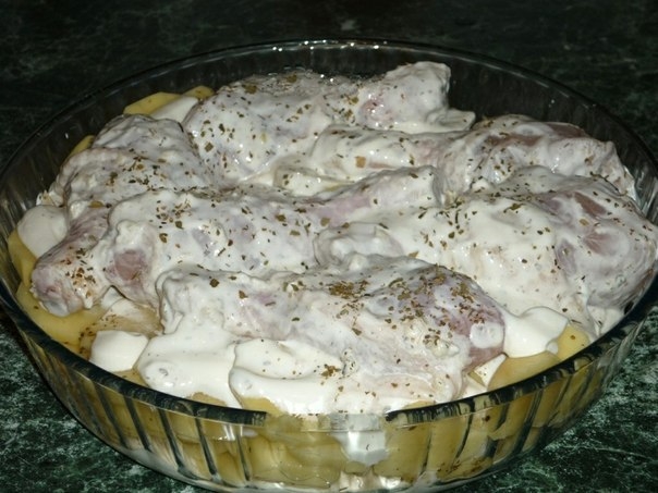 Картошка с куриными ножками в духовке. Картошка с куриными ножками в духовке.