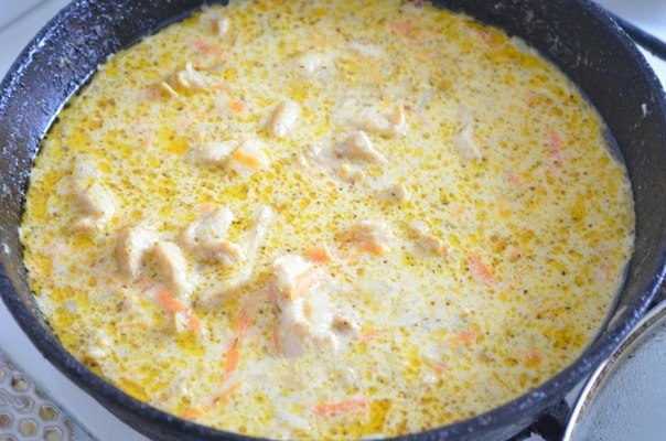 Куриное филе в сметанно-горчичном соусе. Куриное филе в сметанно-горчичном соусе.