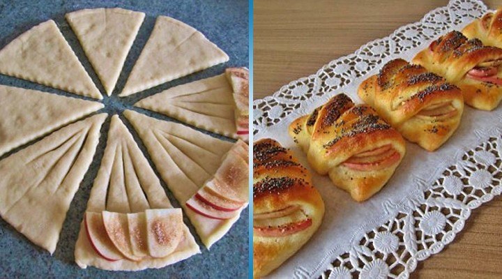 Конвертики с яблоками Конвертики с яблоками