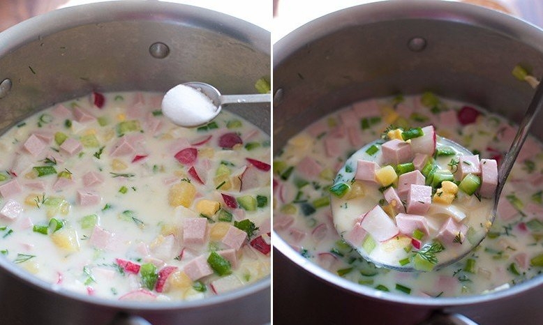 Вкуснейшая окрошка на кефире Вкуснейшая окрошка на кефире
