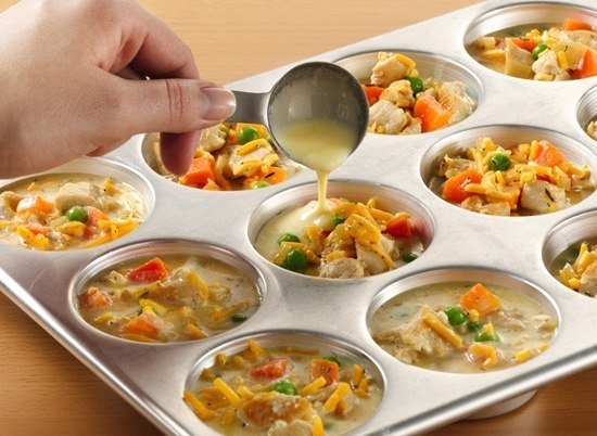 Чудные маффины с овощами и курицей Чудные маффины с овощами и курицей