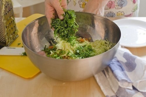 Овощные маффины с курицей Овощные маффины с курицей
