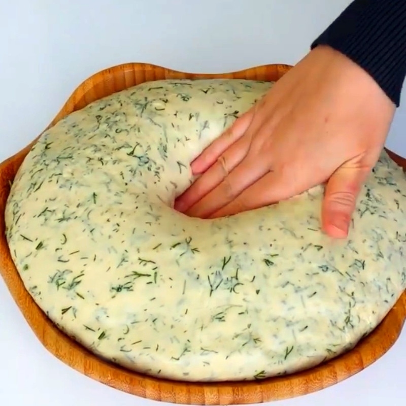 Слоёная ачма с укропом Слоёная ачма с укропом