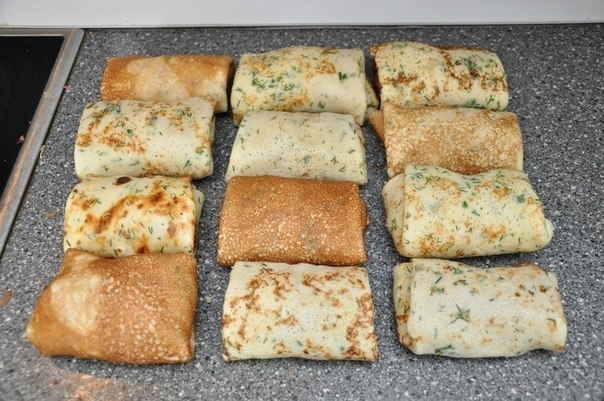 Блинчики с начинкой в панировке. Блинчики с начинкой в панировке.