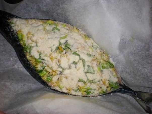 Скумбрия фаршированная рисом Скумбрия фаршированная рисом