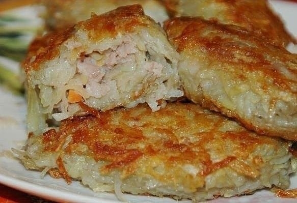 Картофельные зразы с мясным фаршем