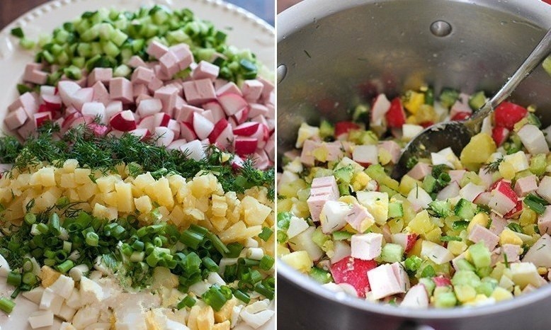 Вкуснейшая окрошка на кефире Вкуснейшая окрошка на кефире