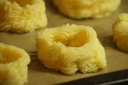 Картофельные гнездышки с грибами и сыром Картофельные гнездышки с грибами и сыром