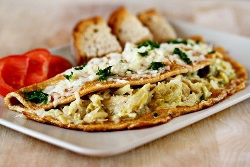 Омлет с капустной начинкой Омлет с капустной начинкой