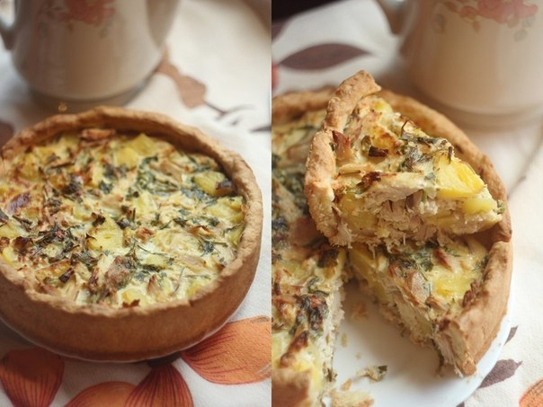 Пирог с курицей и картофелем. Пирог с курицей и картофелем.