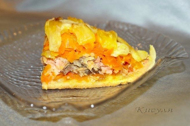 Пирог с рыбой и ананасом Пирог с рыбой и ананасом