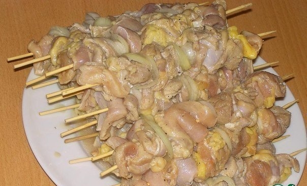 Куриный шашлык с картошкой в духовке. Куриный шашлык с картошкой в духовке.