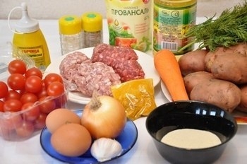Картофельная запеканка с мясными шариками. Картофельная запеканка с мясными шариками.