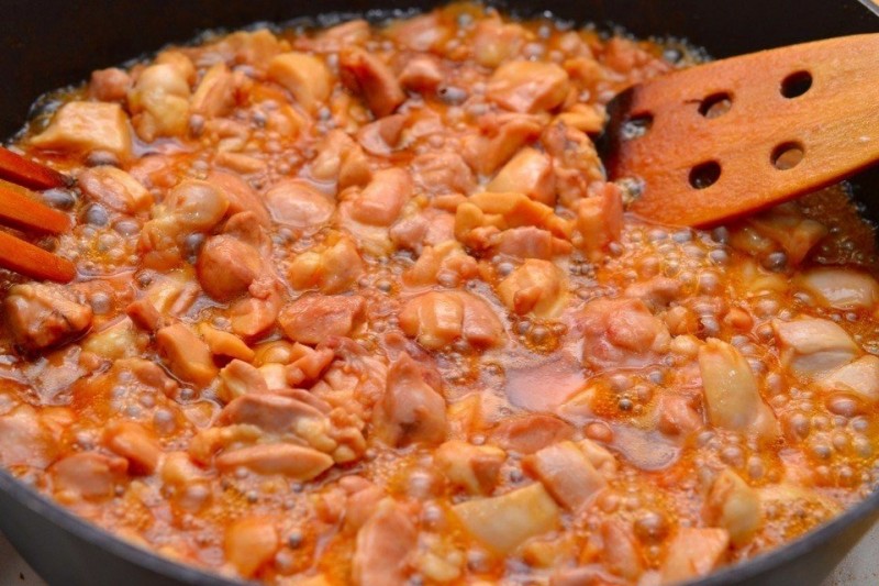 Фарфалле с курицей и мёдом Фарфалле с курицей и мёдом