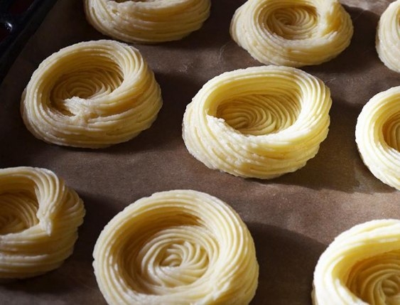 Картофельные гнёзда с курицей Картофельные гнёзда с курицей