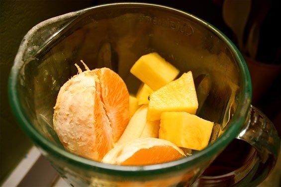 Фруктовый коктейль Банан + апельсин + ананас