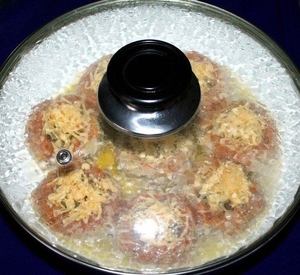 Мясные гнёздышки с грибами и сыром Мясные гнёздышки с грибами и сыром