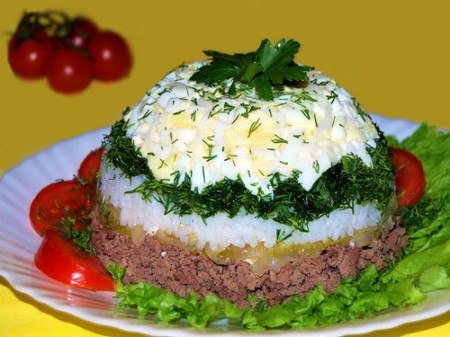 Обалденный cалатик из куриной печени