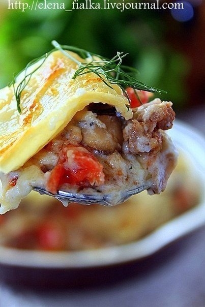 Лазанья с мясом и грибами Лазанья с мясом и грибами